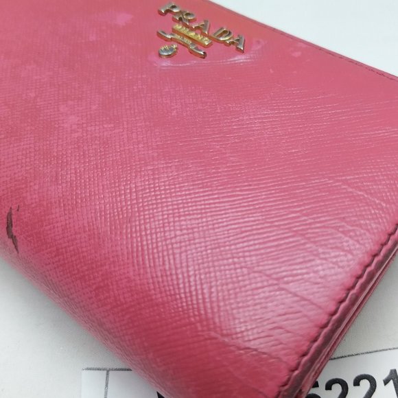 Prada Red Leather Credit Card Bifold Wallet - Picture 7 of 16